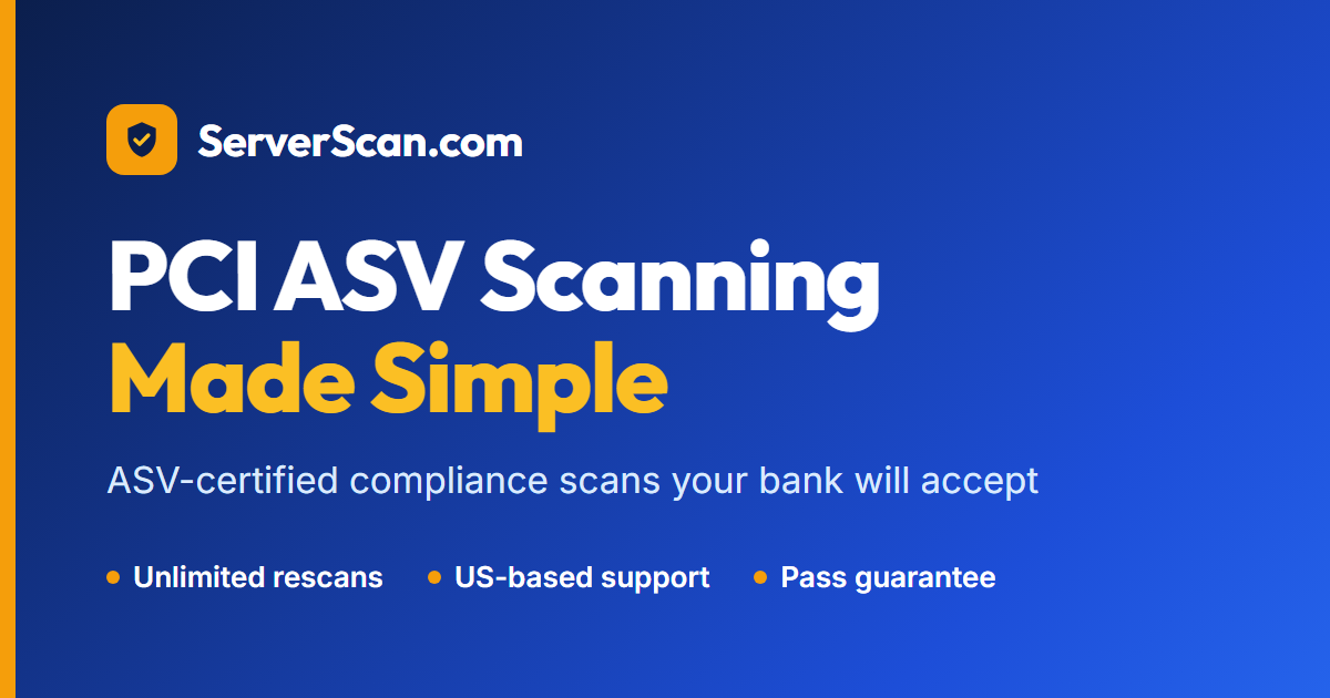PCI ASV Scan & PCI Compliance Scanning | ServerScan.com